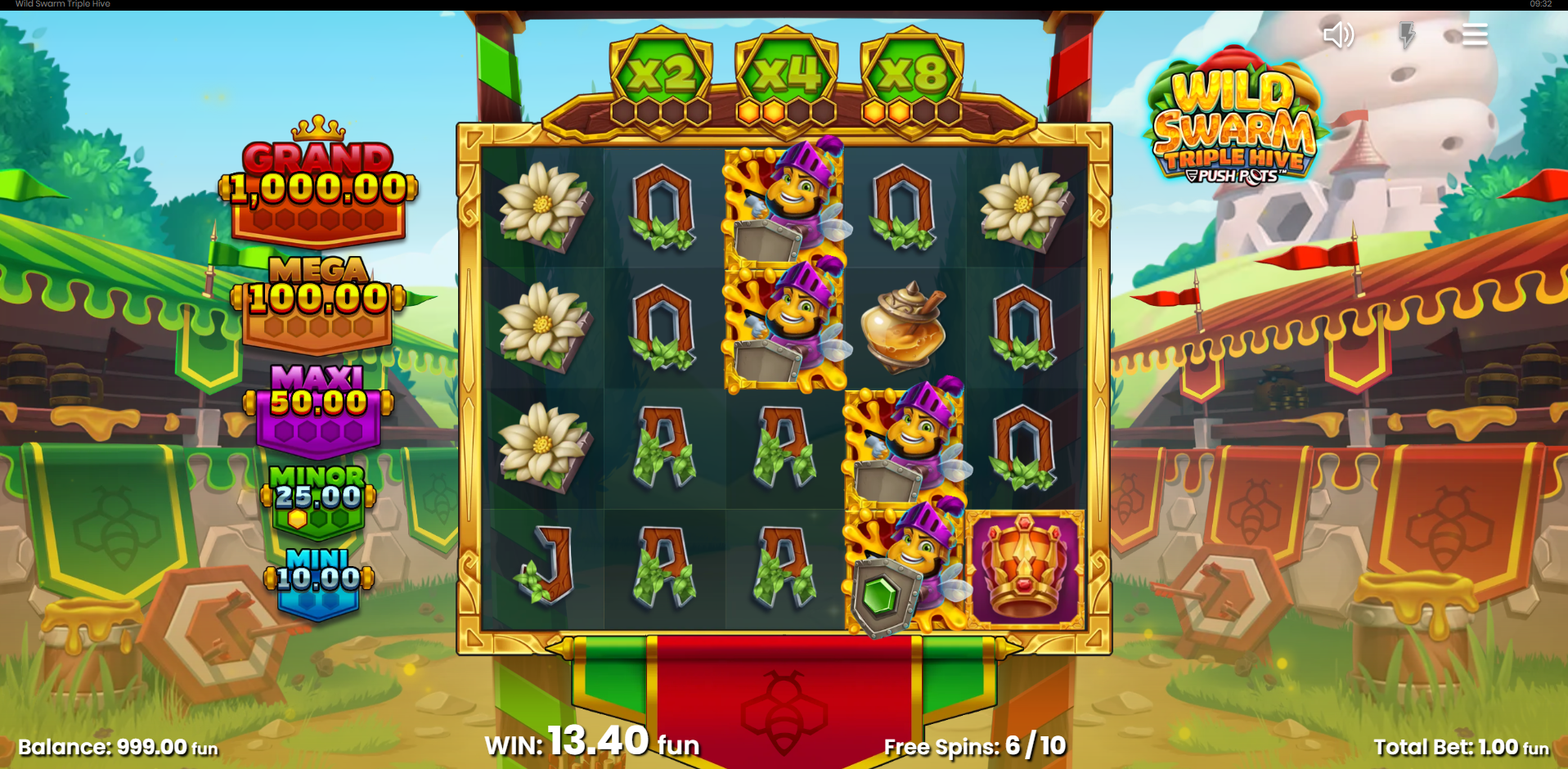 Wild Swarm Triple Hive Free Spins Play