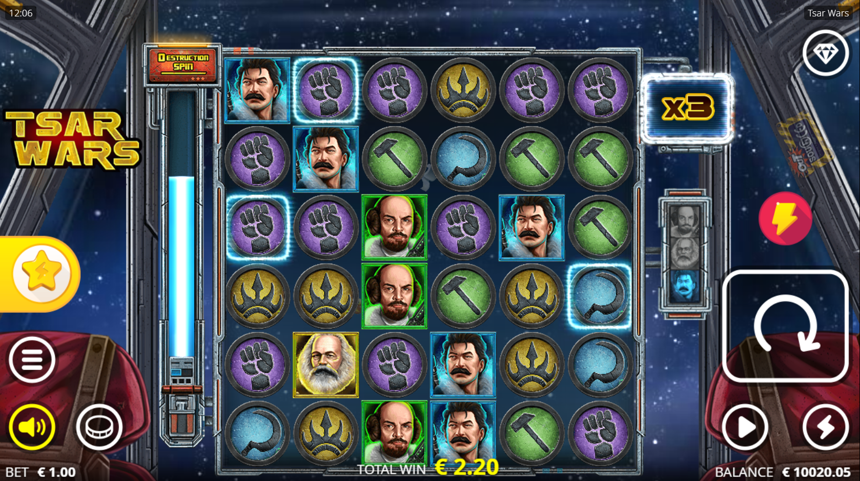 Every Winning Cluster Symbol Adds to the Destruction Meter, Requiring 25 Symbols to Fill