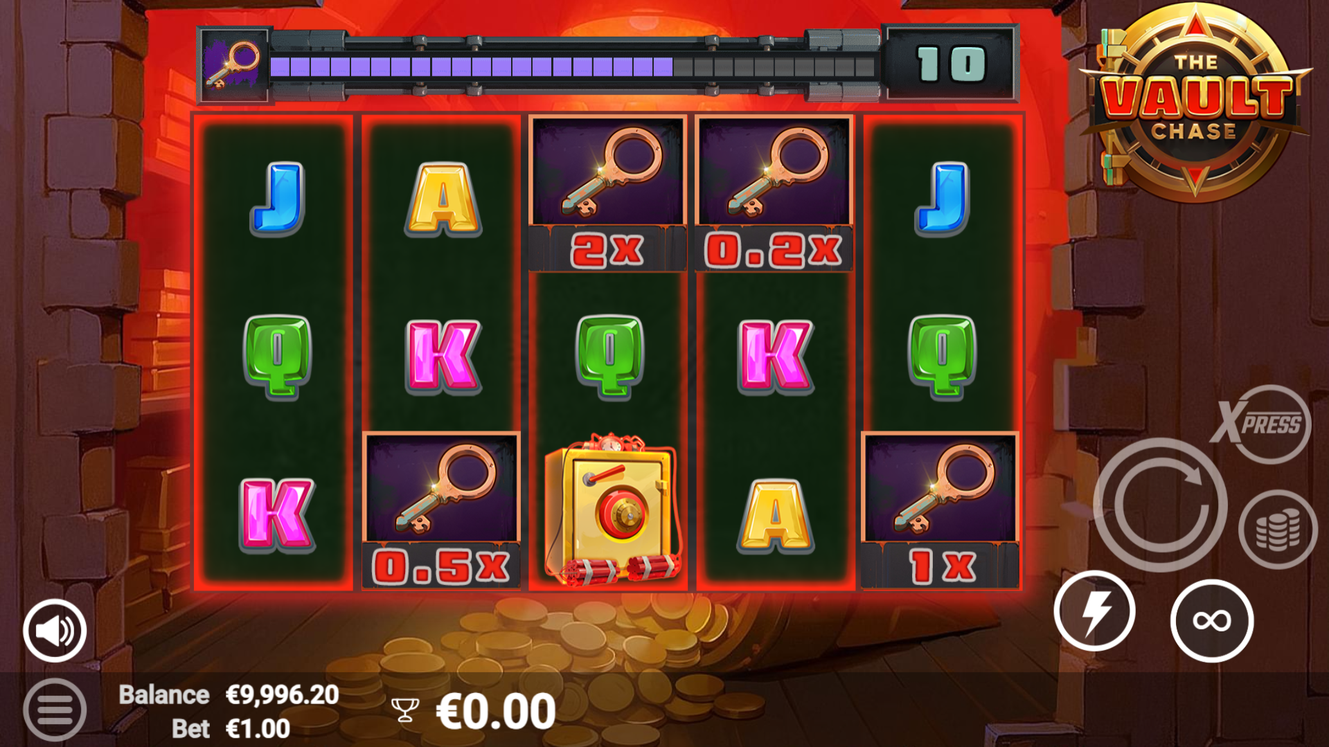 Land Key Symbols to Increase the Vault Meter for Bigger Prize Potential