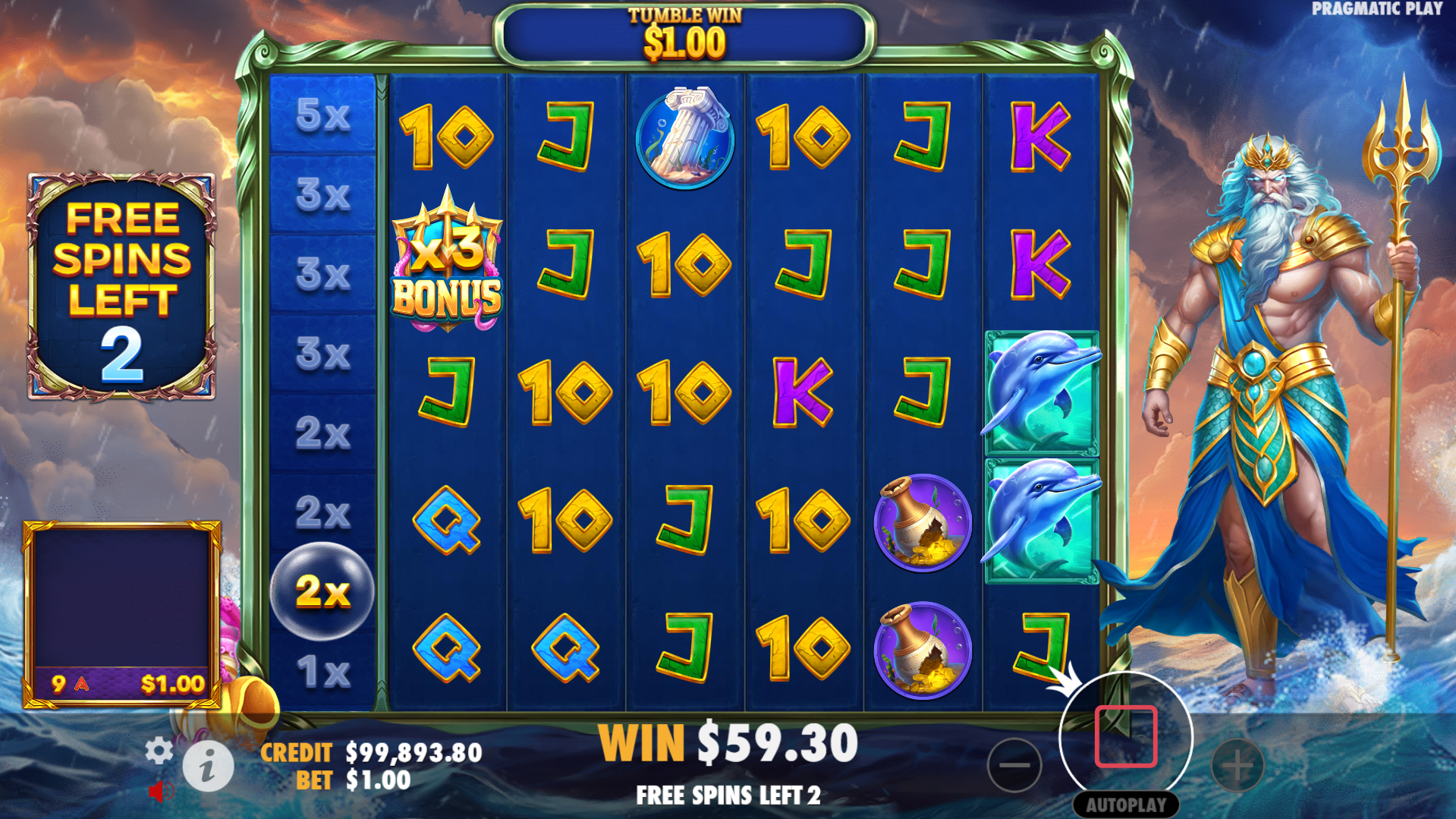 Land Bonus Symbols for the Chance of Extra Multipliers