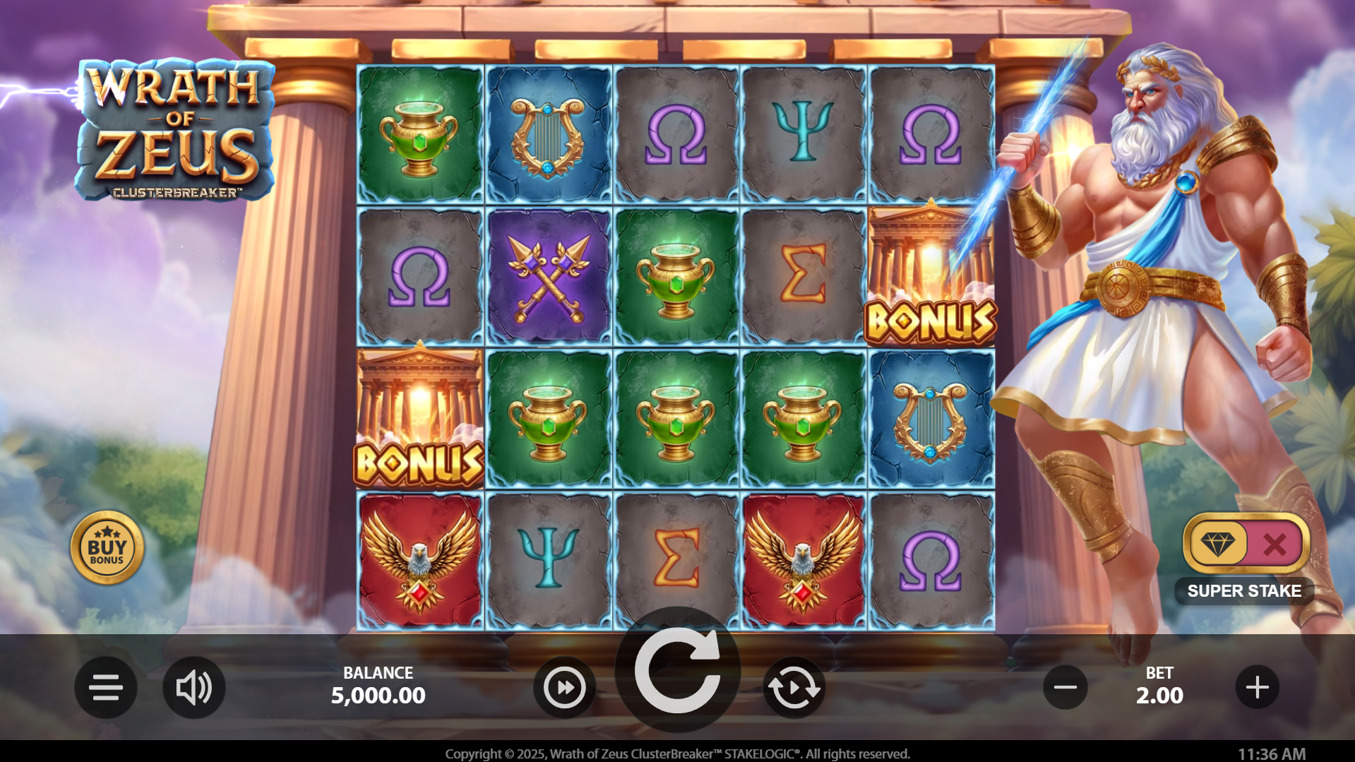 Wrath of Zeus Base Game Play