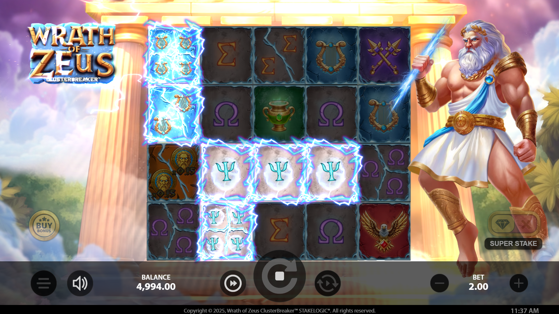 Random Symbols can be Split Into Multiple Instances by the ClusterBreaker Mechanic