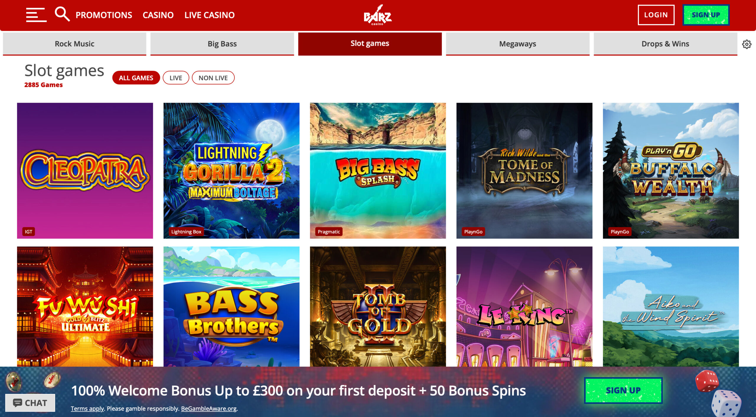 Barz Casino Slot Selection