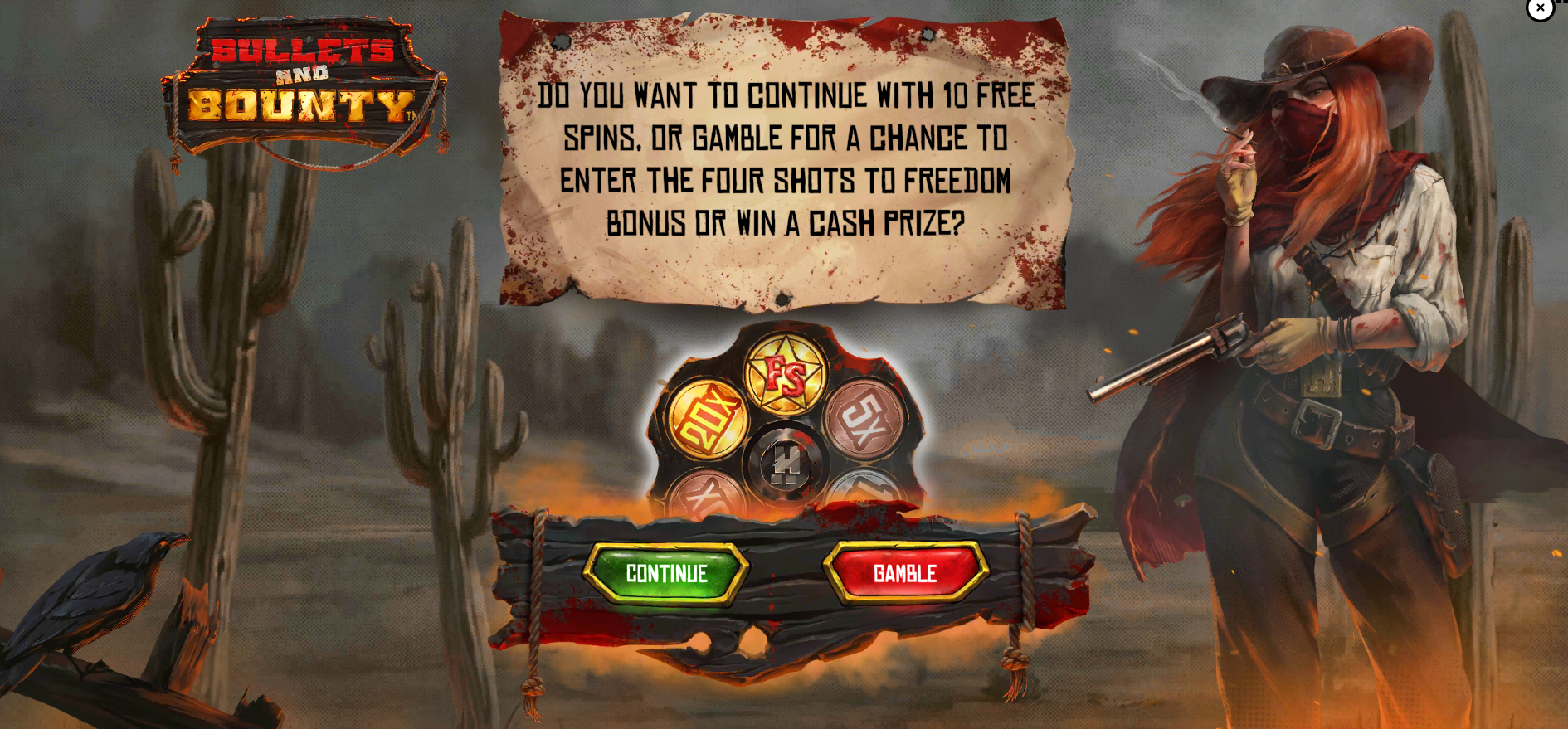 Bullets and Bounty Bonus Gamble