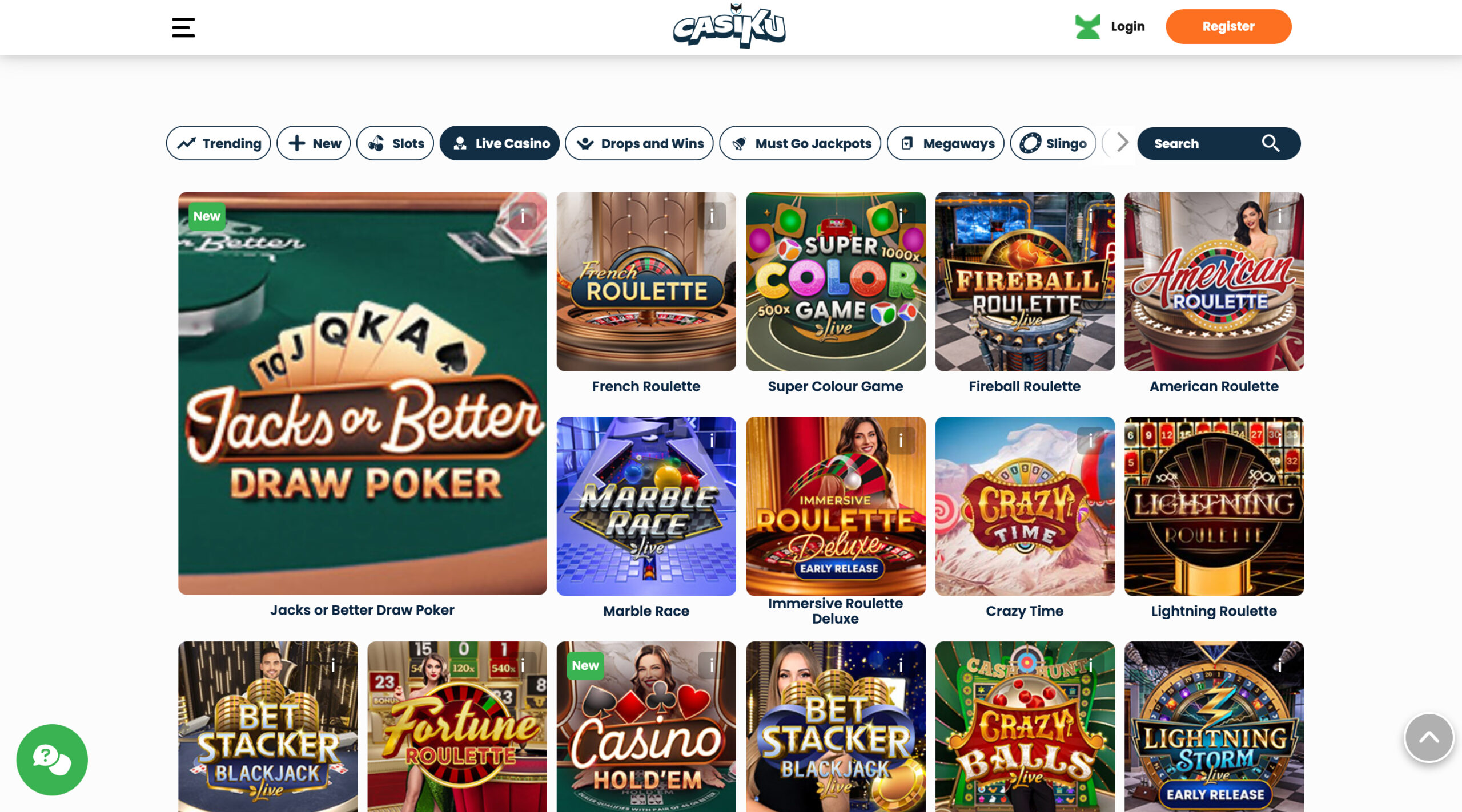 Casiku Live Casino