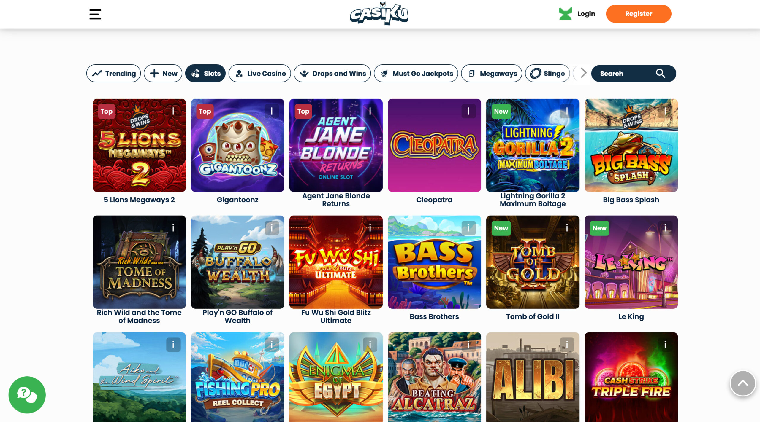 Casiku Slot Selection
