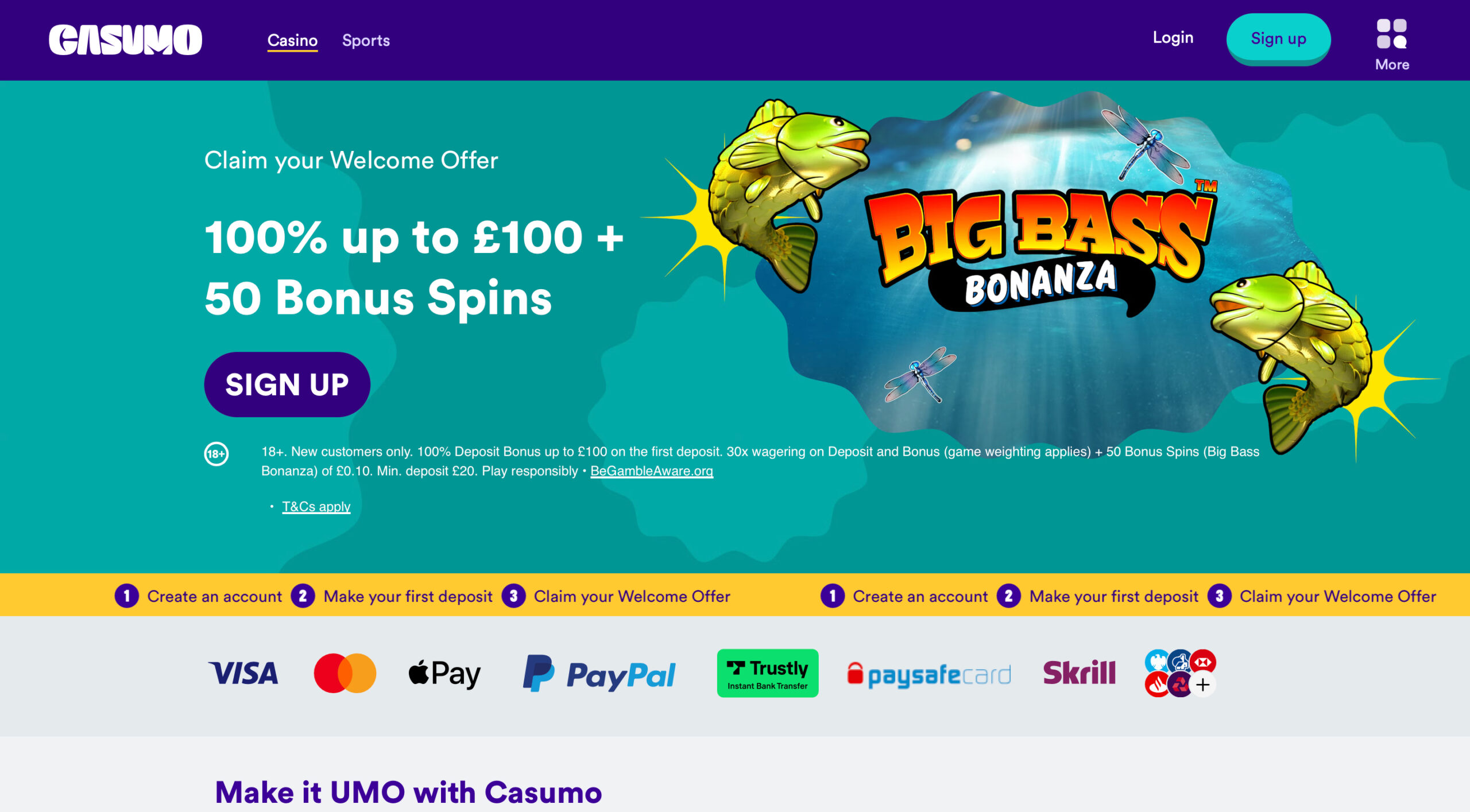Casumo Welcome Bonus
