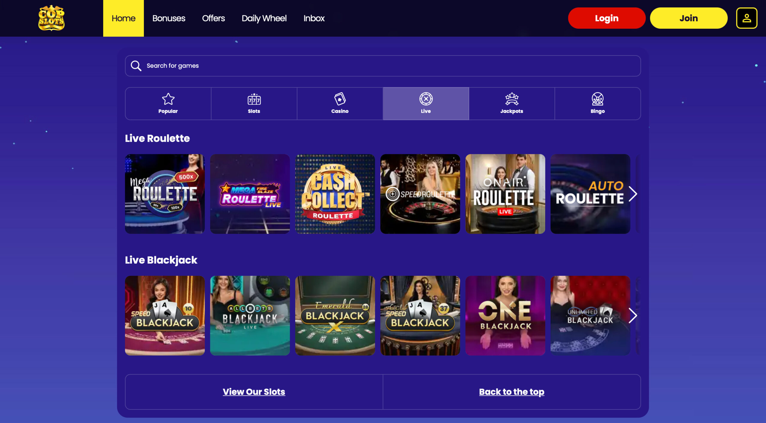 Cop Slots Live Casino
