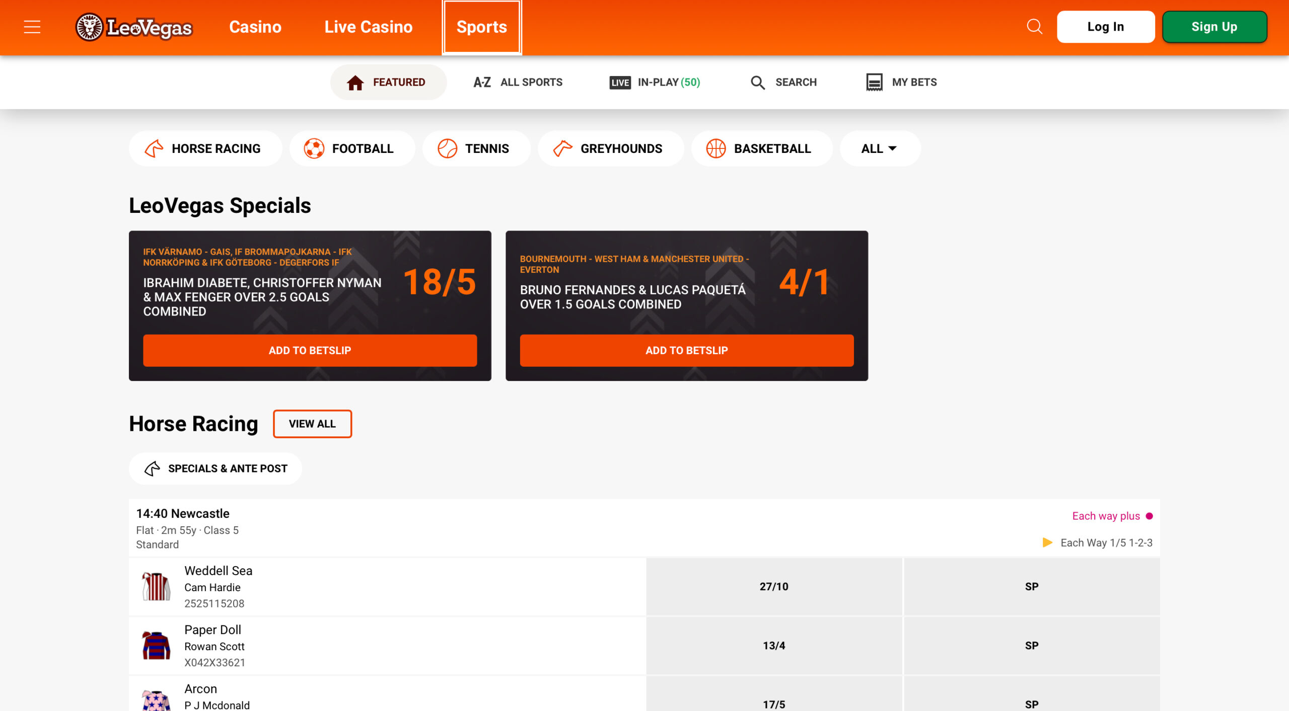 LeoVegas Sportsbook