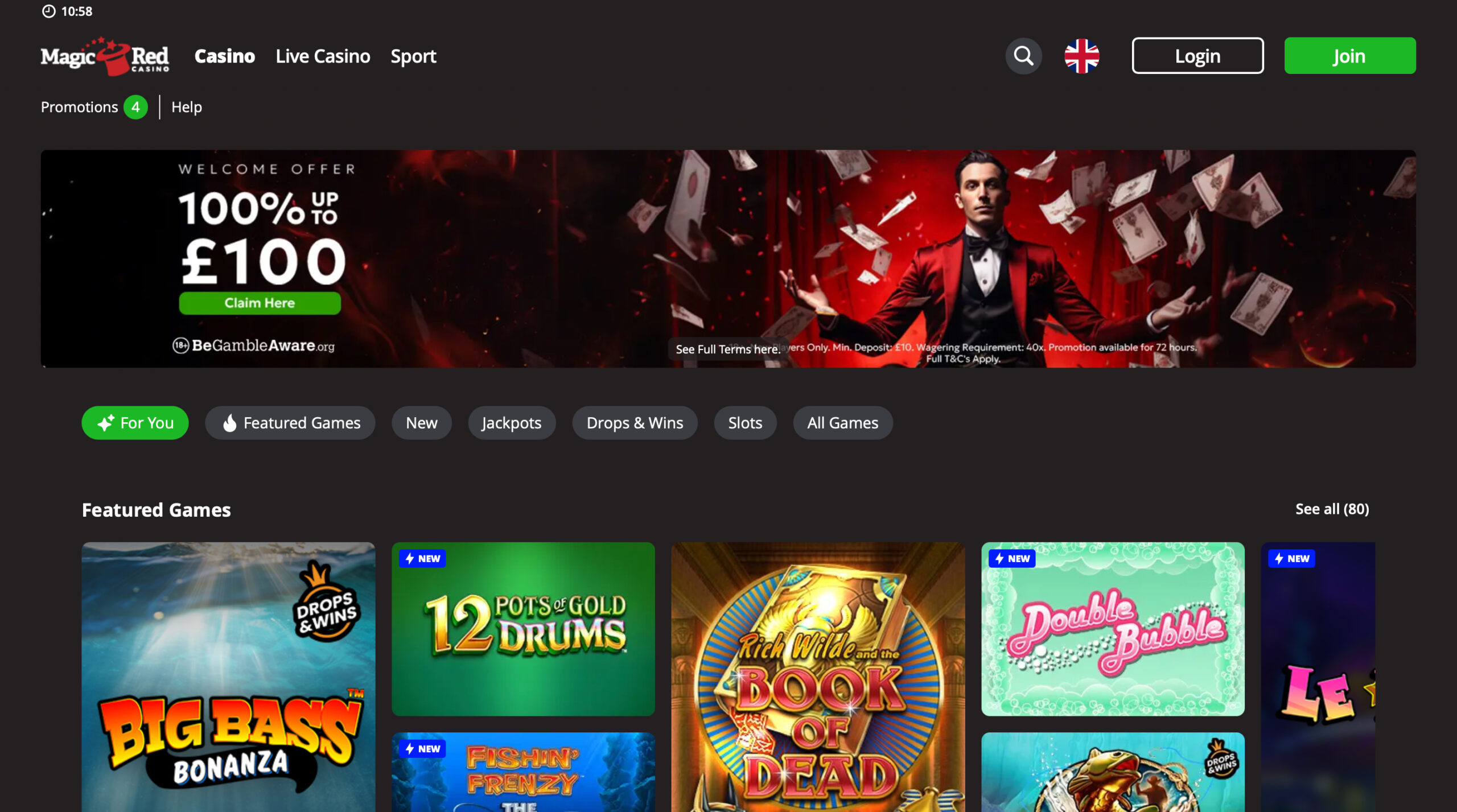 Magic Red Homepage