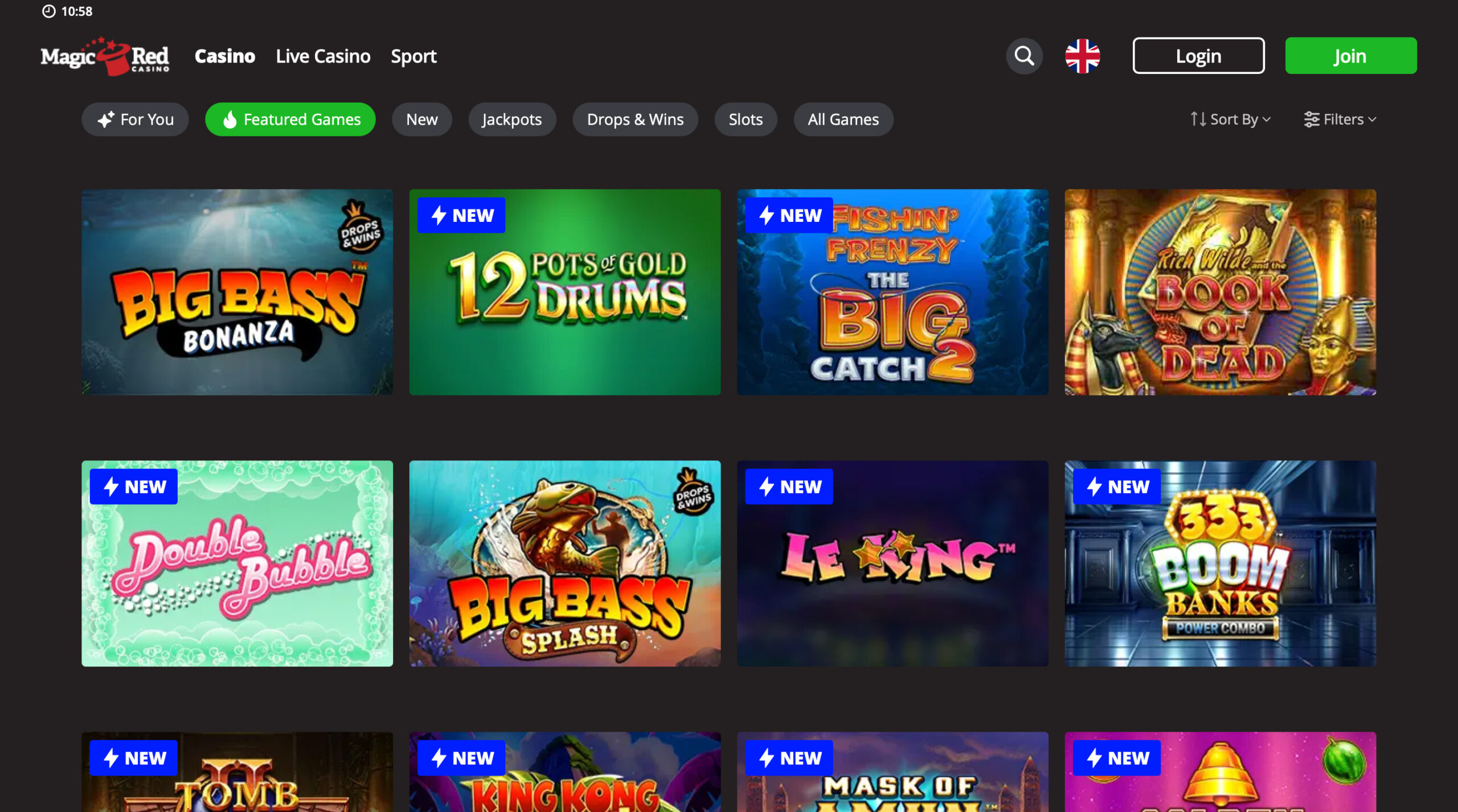 Magic Red Slot Selection