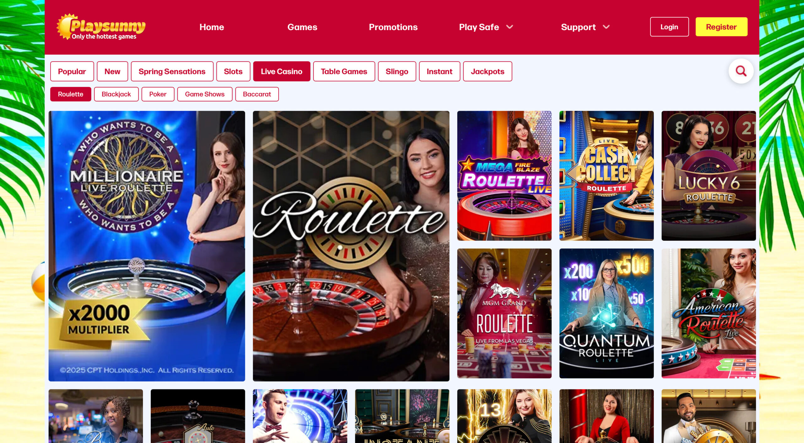 PlaySunny Live Casino