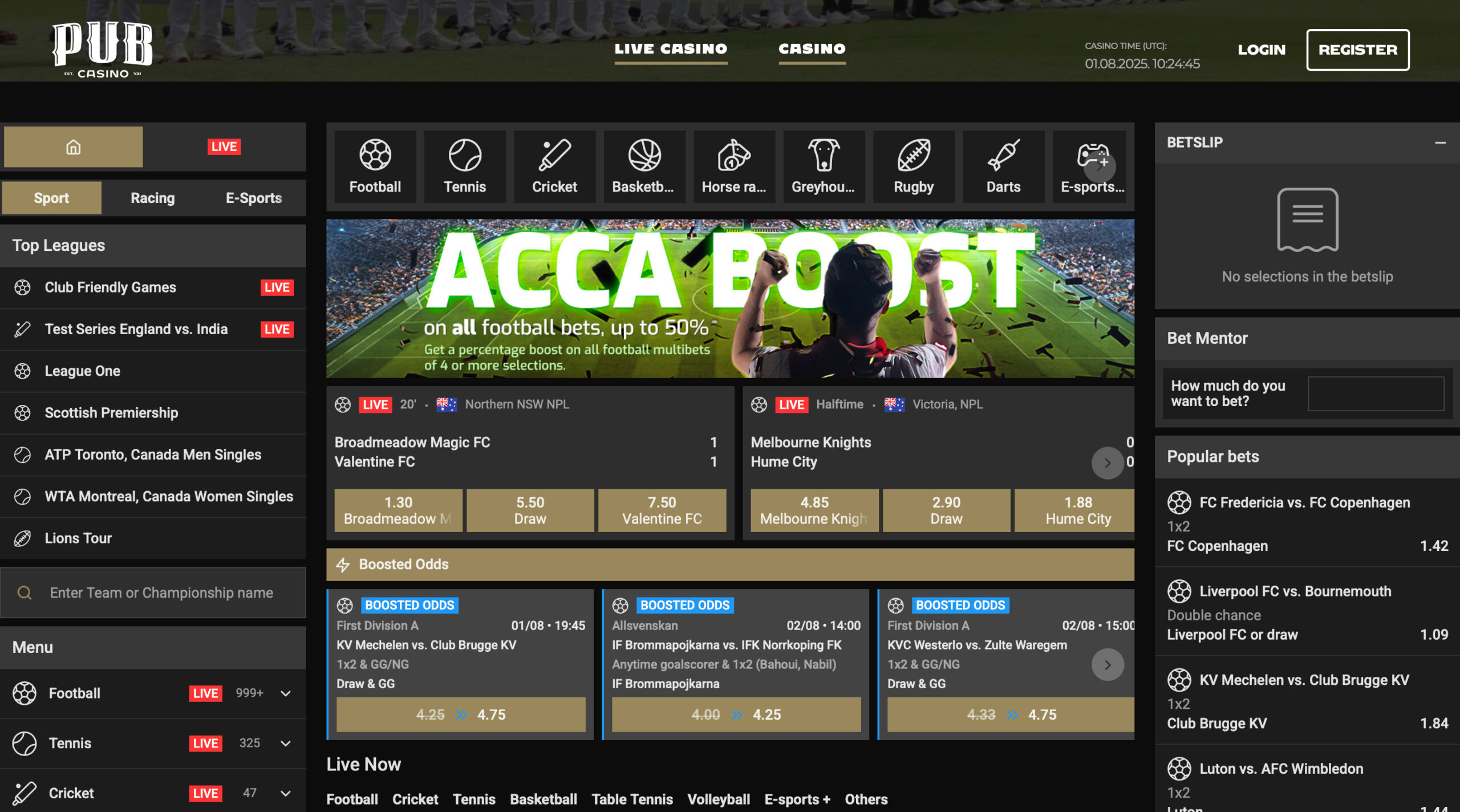 Pub Casino Sportsbook