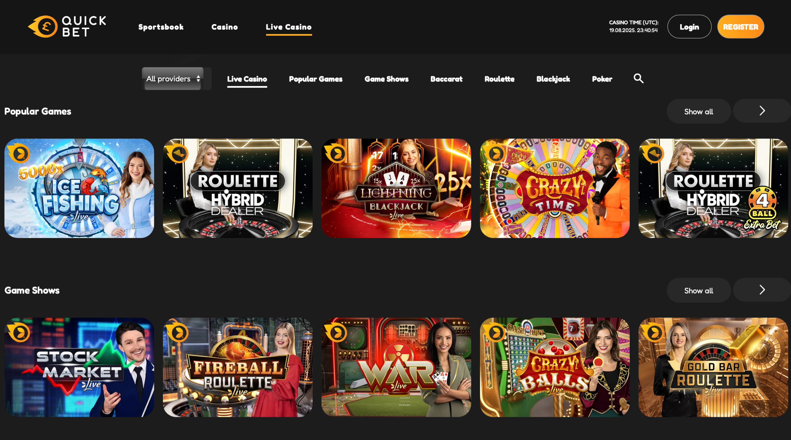 QuickBet Live Casino