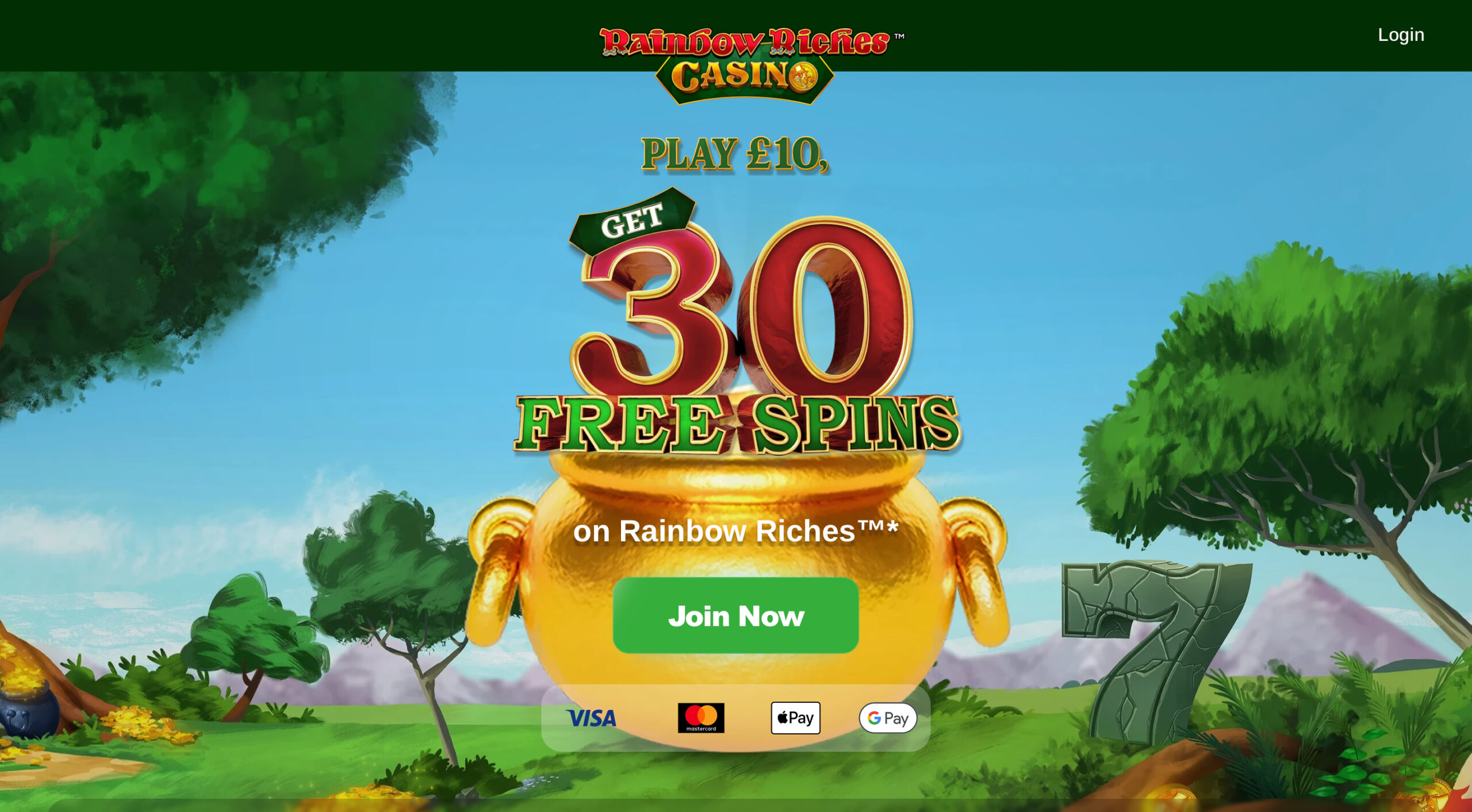 Rainbow Riches Casino Welcome Bonus