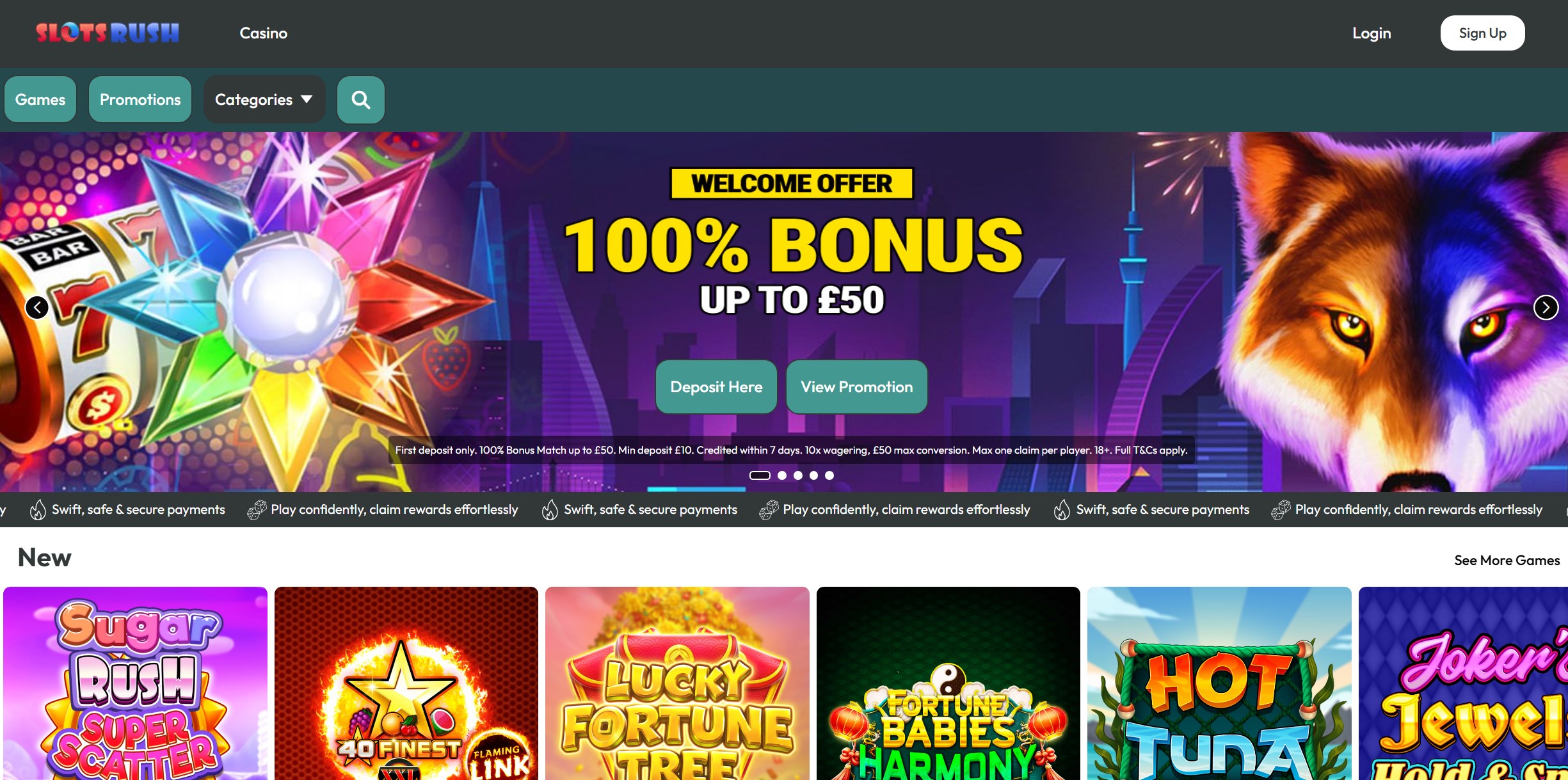 Slots Rush Homepage