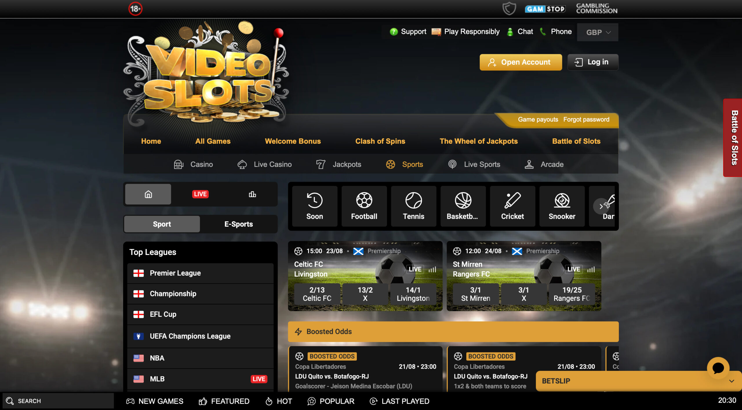 Videoslots Sportsbook