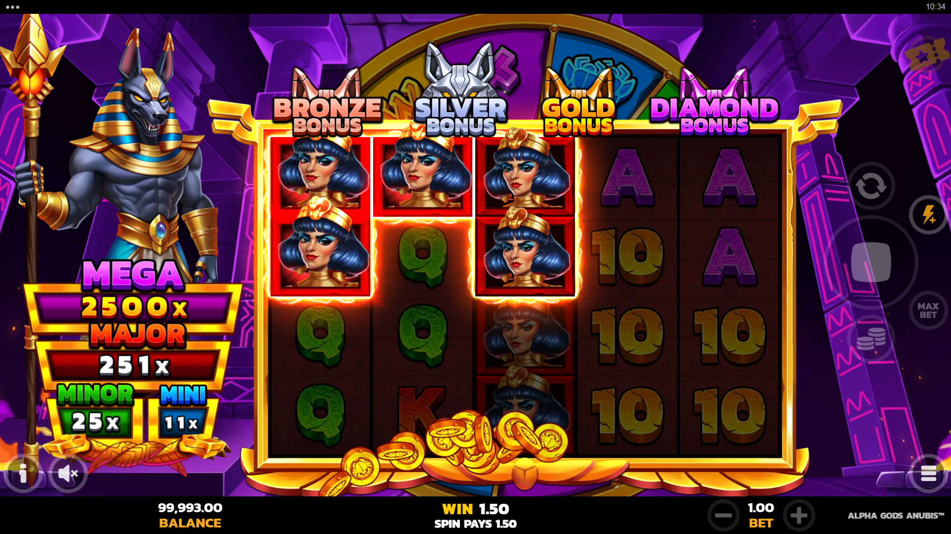 Alpha Gods Anubis Offers Players 20 Fixed Paylines