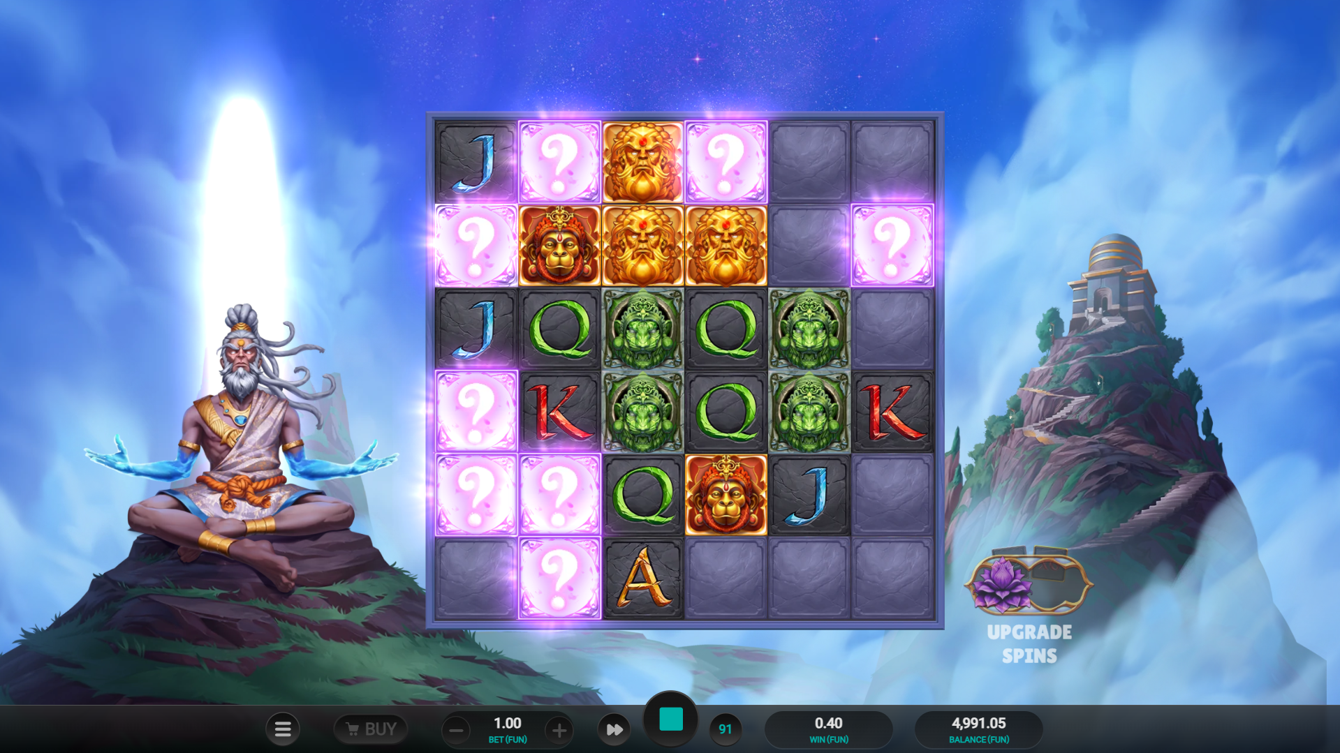 Land a Mystery Symbol to Transform all Mystery Frames into a Matching Symbol or Coin Symbol