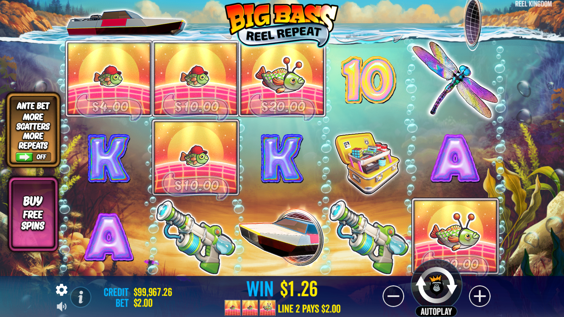 Big Bass Reel Repeat Offers Players 10 Fixed Paylines
