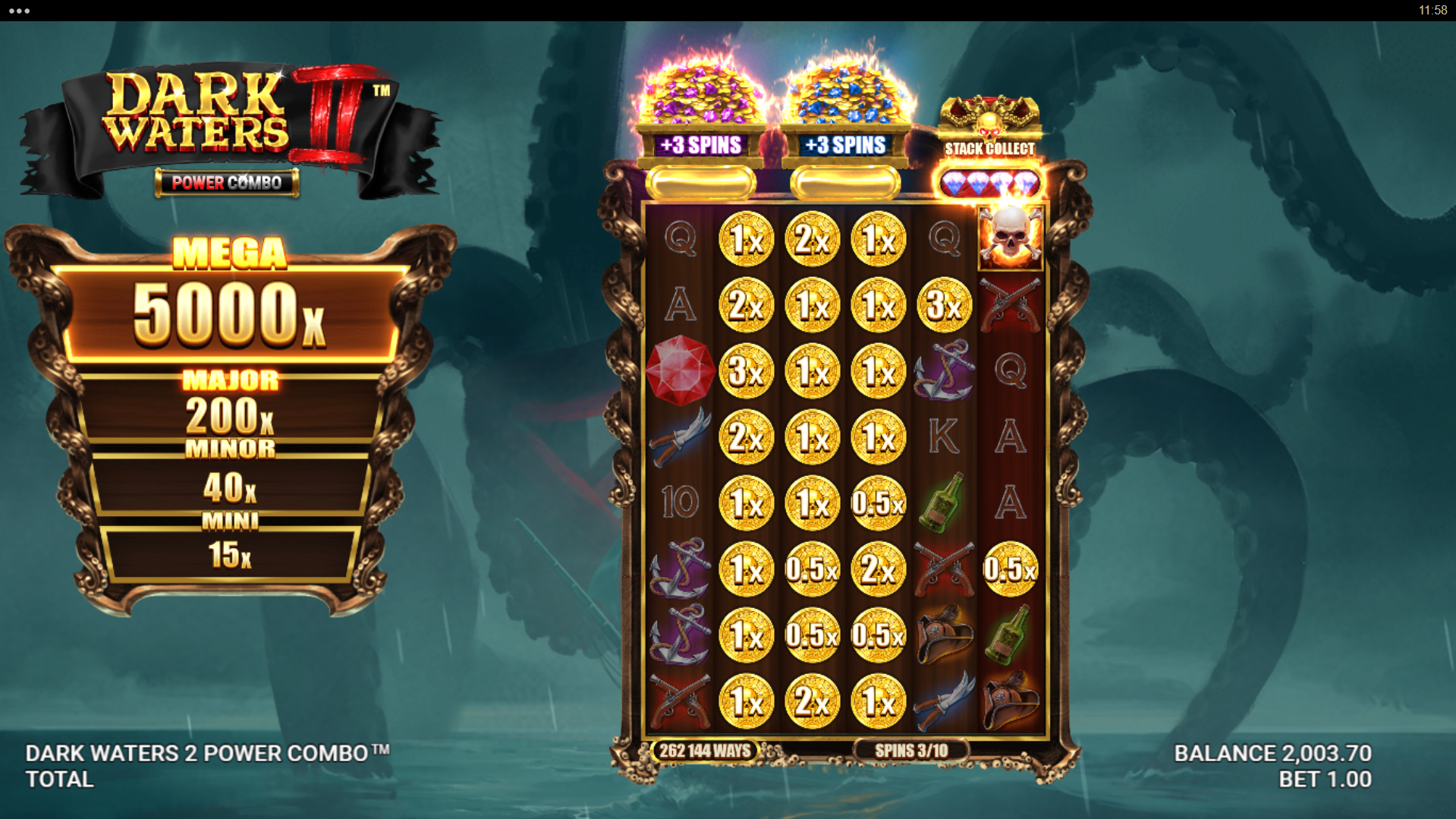 Dark Waters 2 Power Combo Free Spins Play