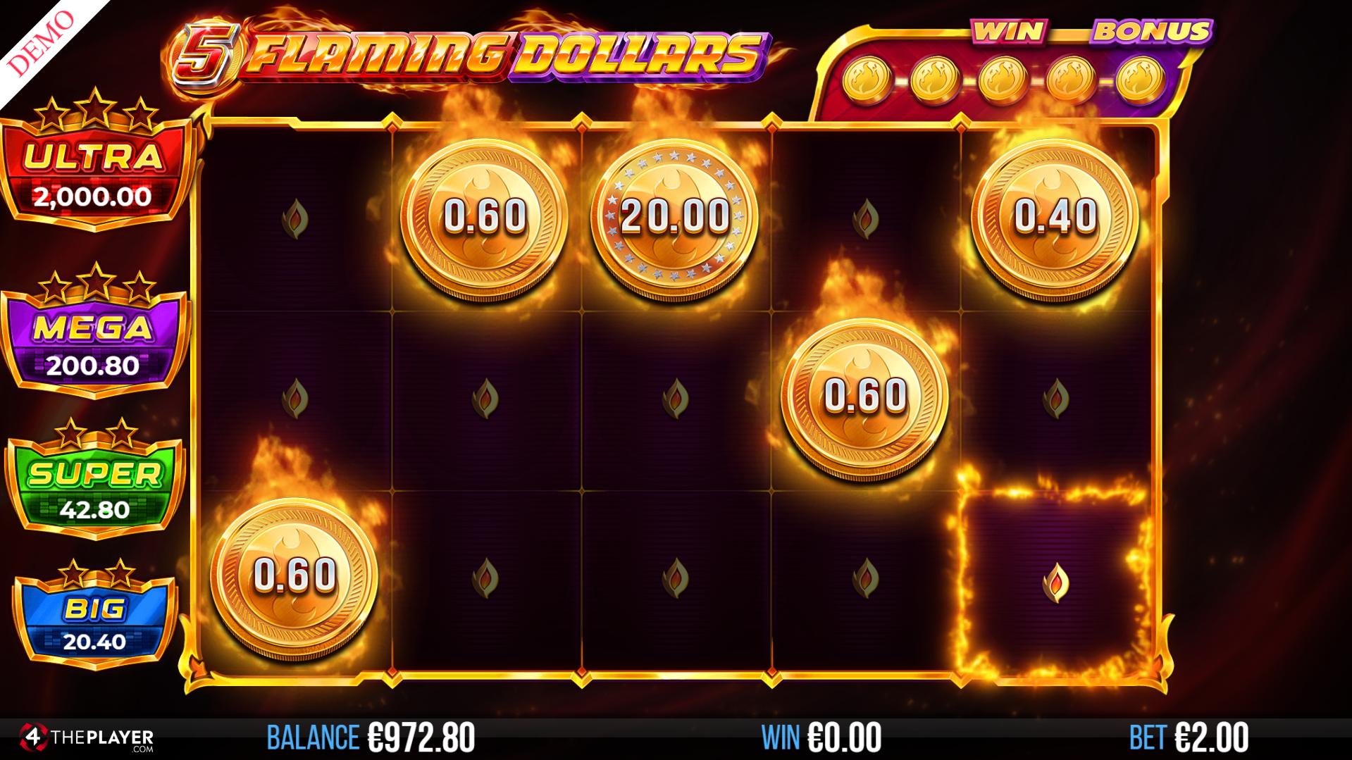 Land 5 or More Coin Symbols to Trigger the Hot Respins Bonus Feature