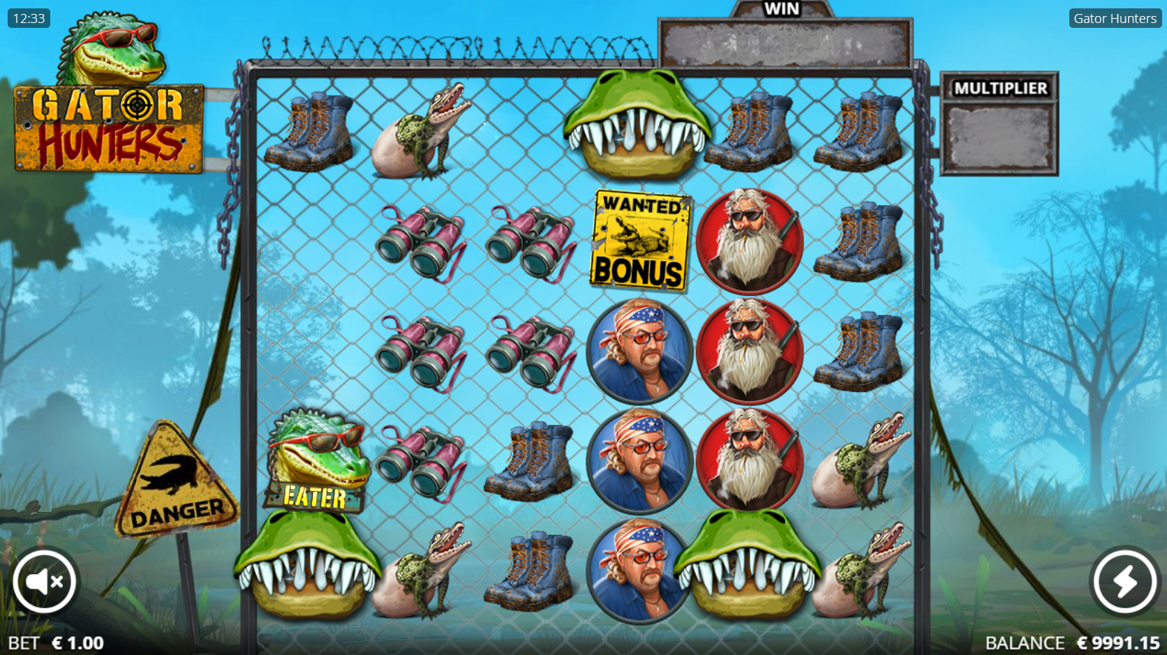 Land Eater Symbols During a Game Round for Symbol Removals and Wild Multiplier Opportunities