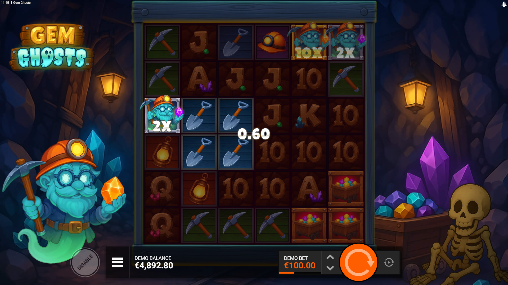 Land Wild Symbols With Multipliers up to 100x