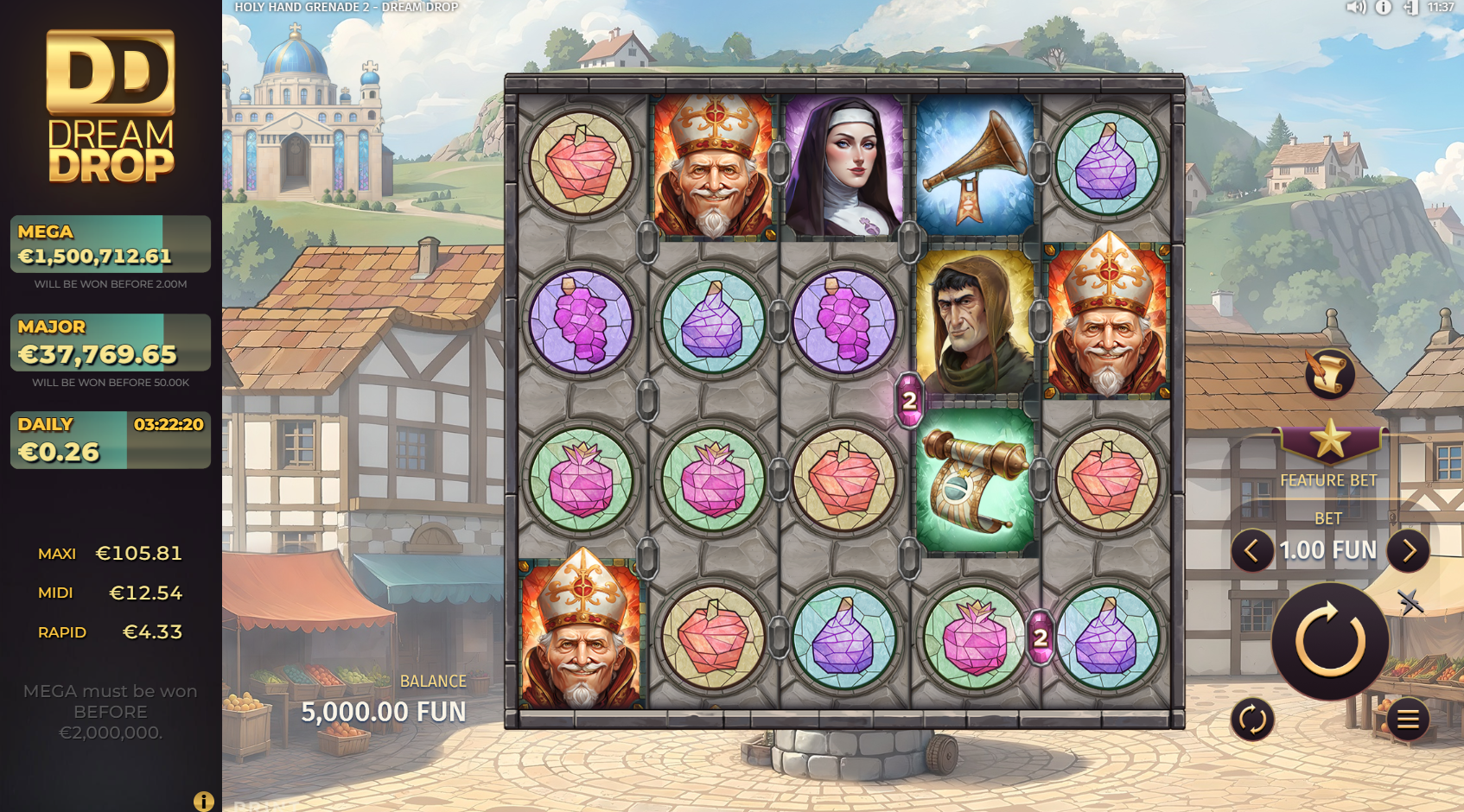 Holy Hand Grenade 2 Dream Drop Base Game Play