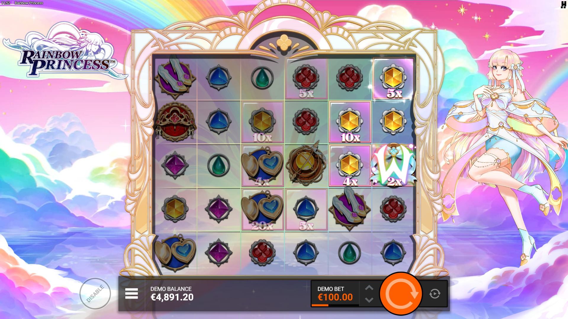 Magic Frame Multipliers May Randomly Appear on Reel Positions Adopting a Multiplier Which Doubles With Every Win Part Formed by the Position