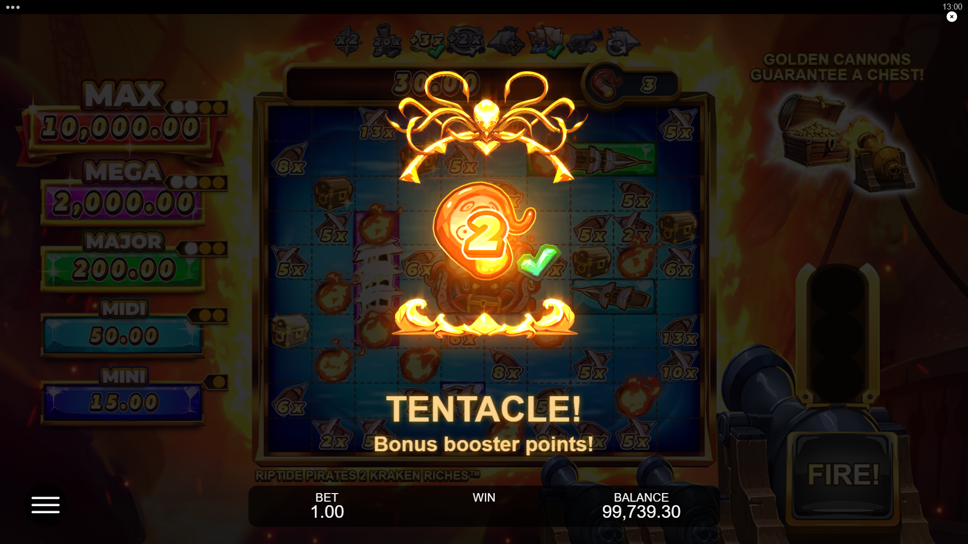 Strike the Kraken for Additional Enhancements and the Chance to Win 10,000x bet