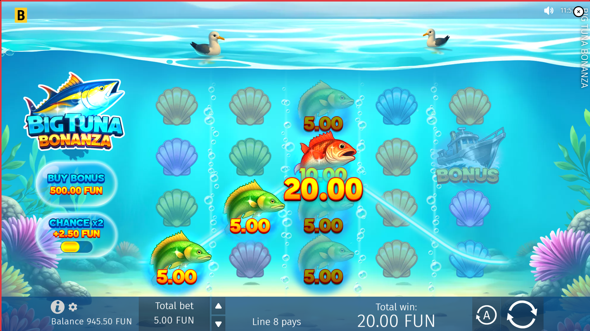 Match 3 or More Prize Symbols Across a Payline to Win the Combined Reward Values