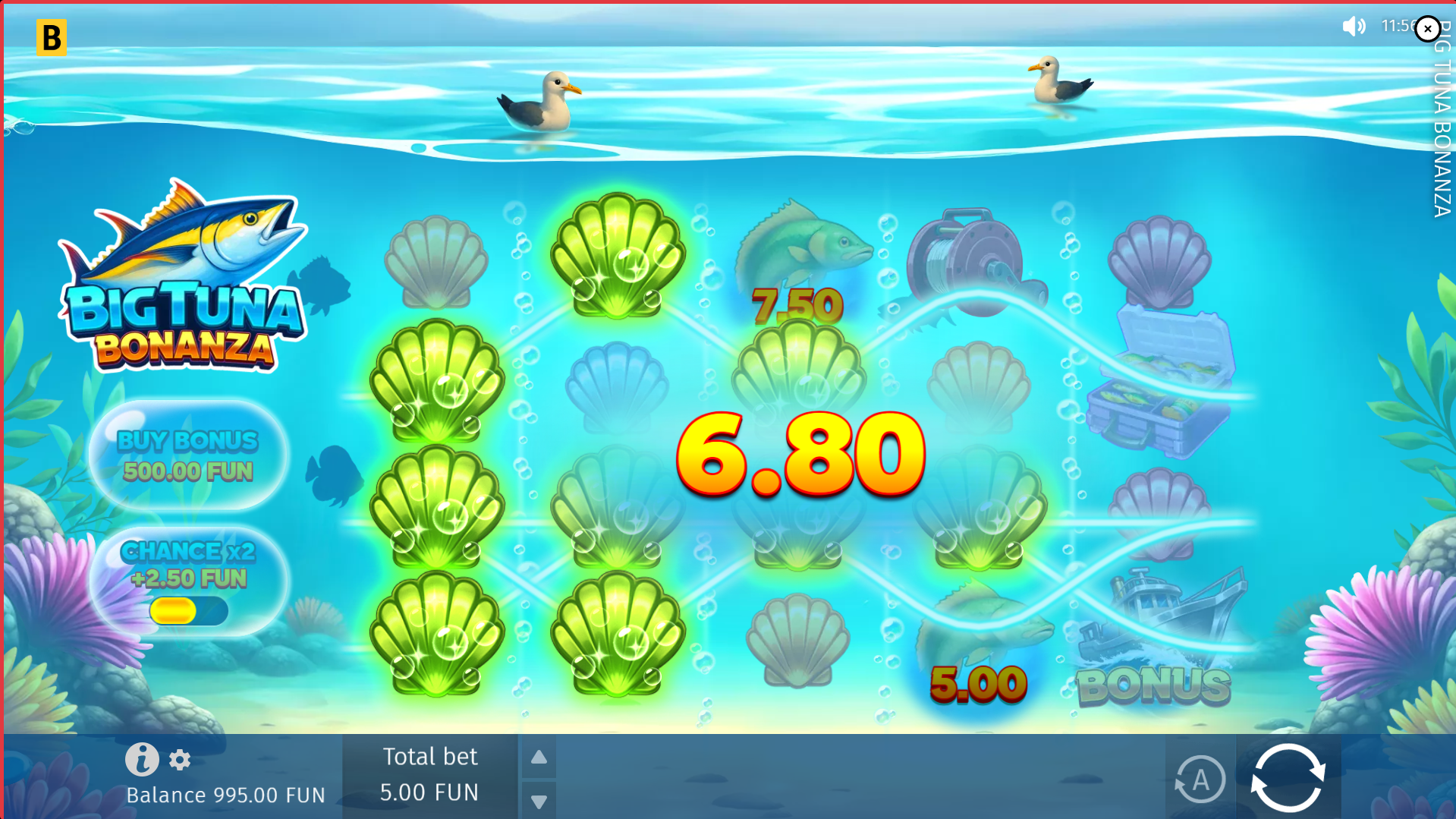 Big Tuna Bonanza Offers Players 10 Fixed Paylines