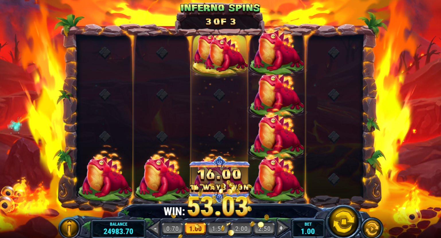 Fire Toad 2 Inferno Spins