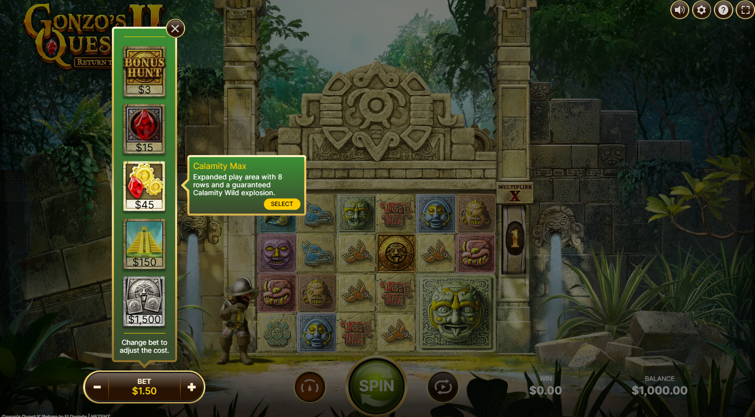 Gonzo's Quest 2 Elevate Features