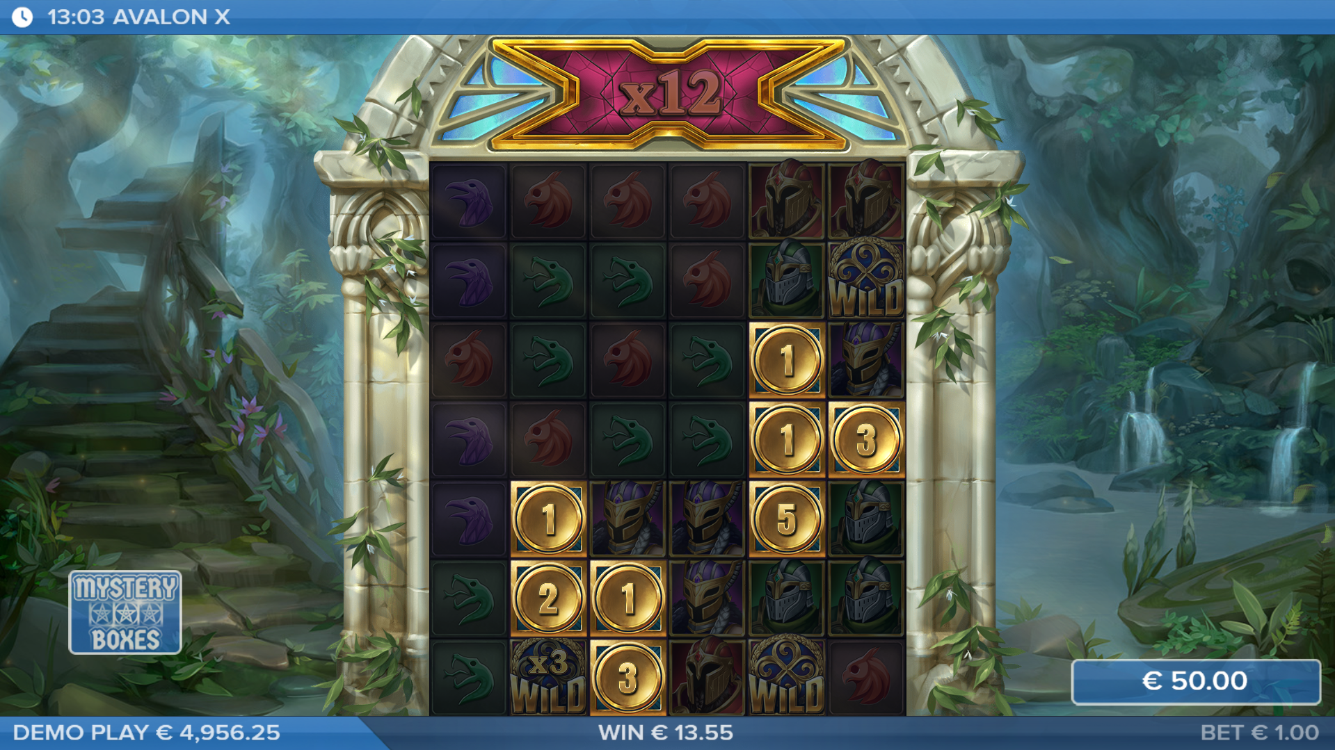 Land 5 or More Mystery Box Symbols to Trigger In-Game Enhancements and Features