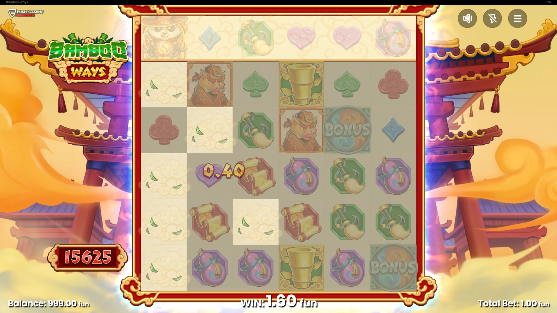 Each Winning Cascade Unlocks 1 Extra Row up to a Maximum of 3