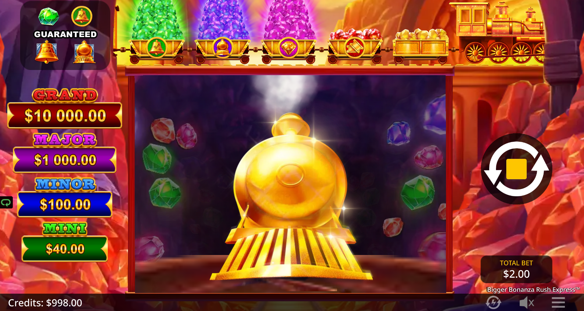 Collect Gem symbols During Base Game Play to Trigger up to 4 Bonus Round Upgrades