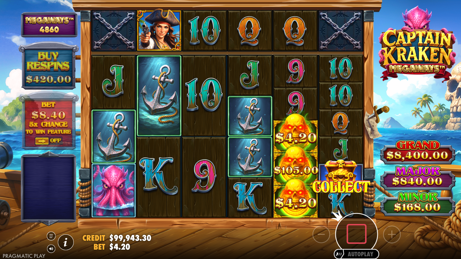 Land a Collect Symbol Alongside Money Symbols for Instant Prize Rewards