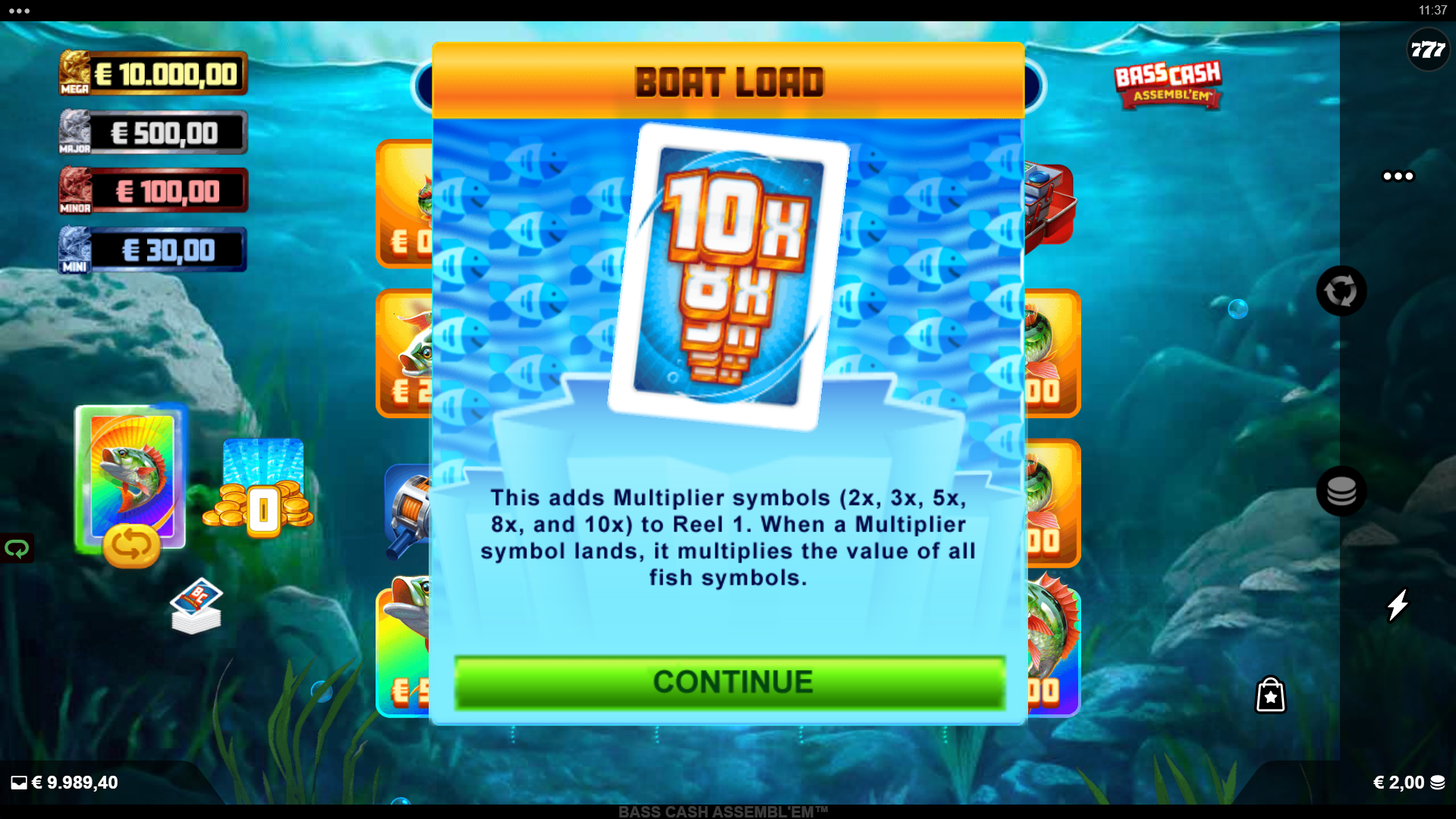 Base Game Spins Award up to 9 Different Modifier Cards, Each Able to Uniquely Enhance Gameplay Features