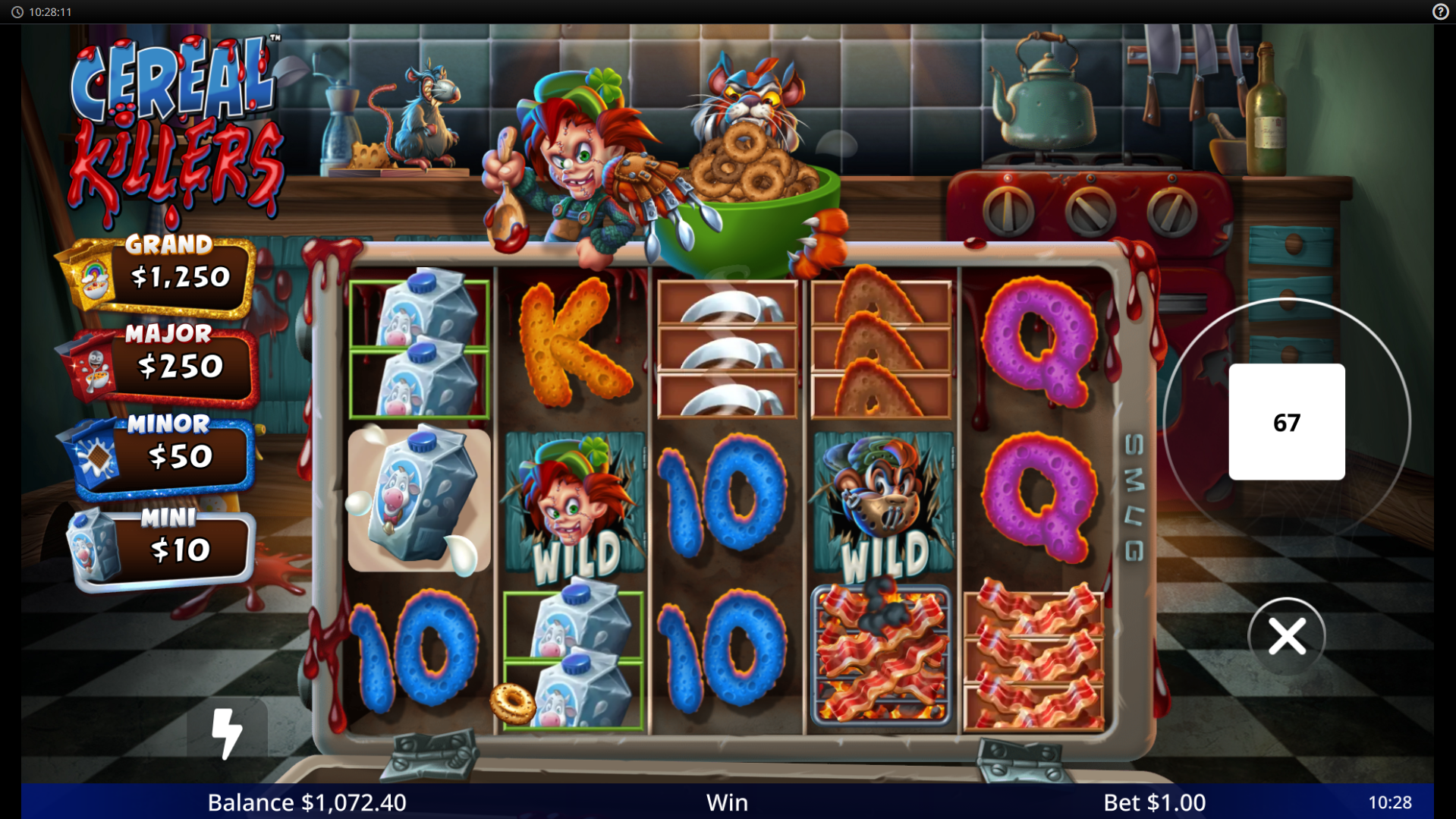 Land Wilds on the Reels to Activate the Cereal Killer Characters, Each Able to Split Adjacent Symbols and Increase Win Ways