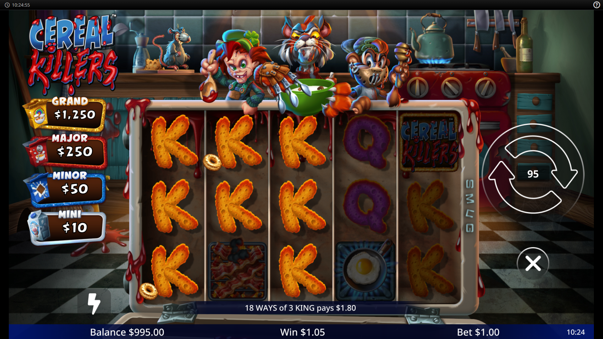 Cereal Killers Offers Players Between 243 to 15,120 Ways to Win