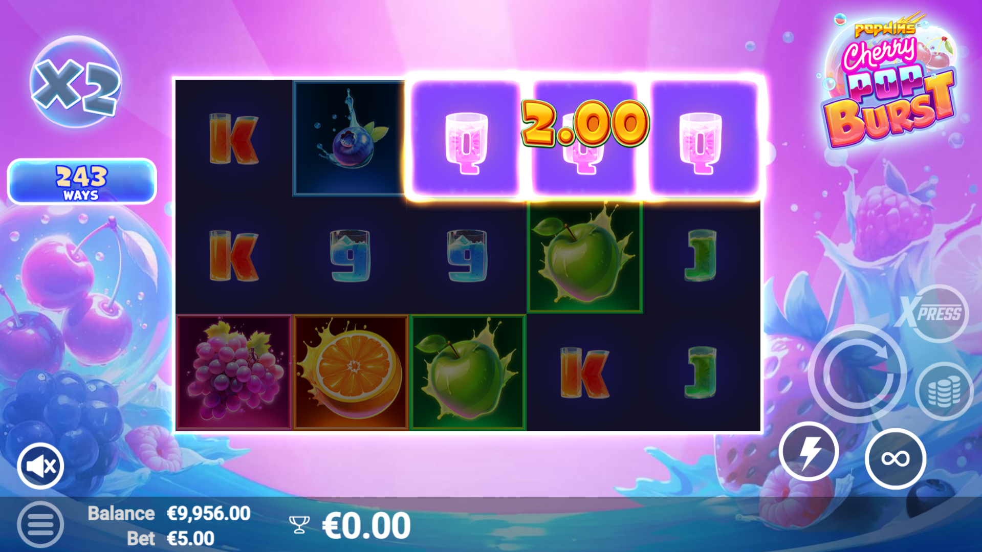 CherryPop Burst Offers Players Between 243 to 59,049 Ways to Win