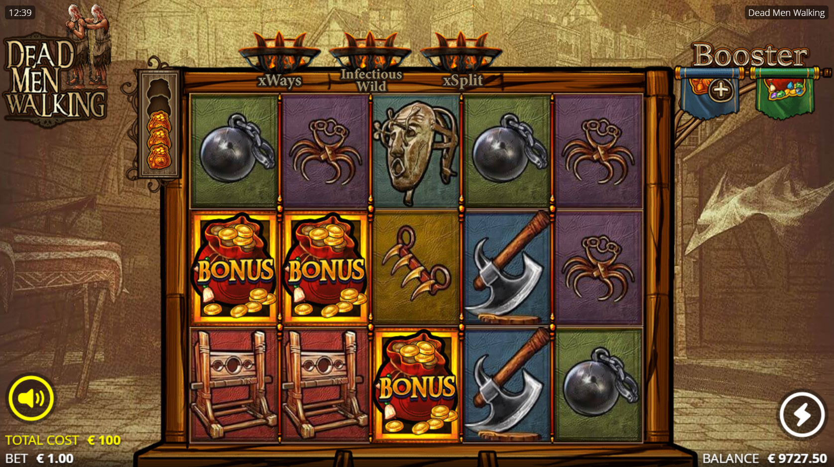 Land 3 or More Scatters to Trigger the Dead Man's Gold Bonus Spins Round