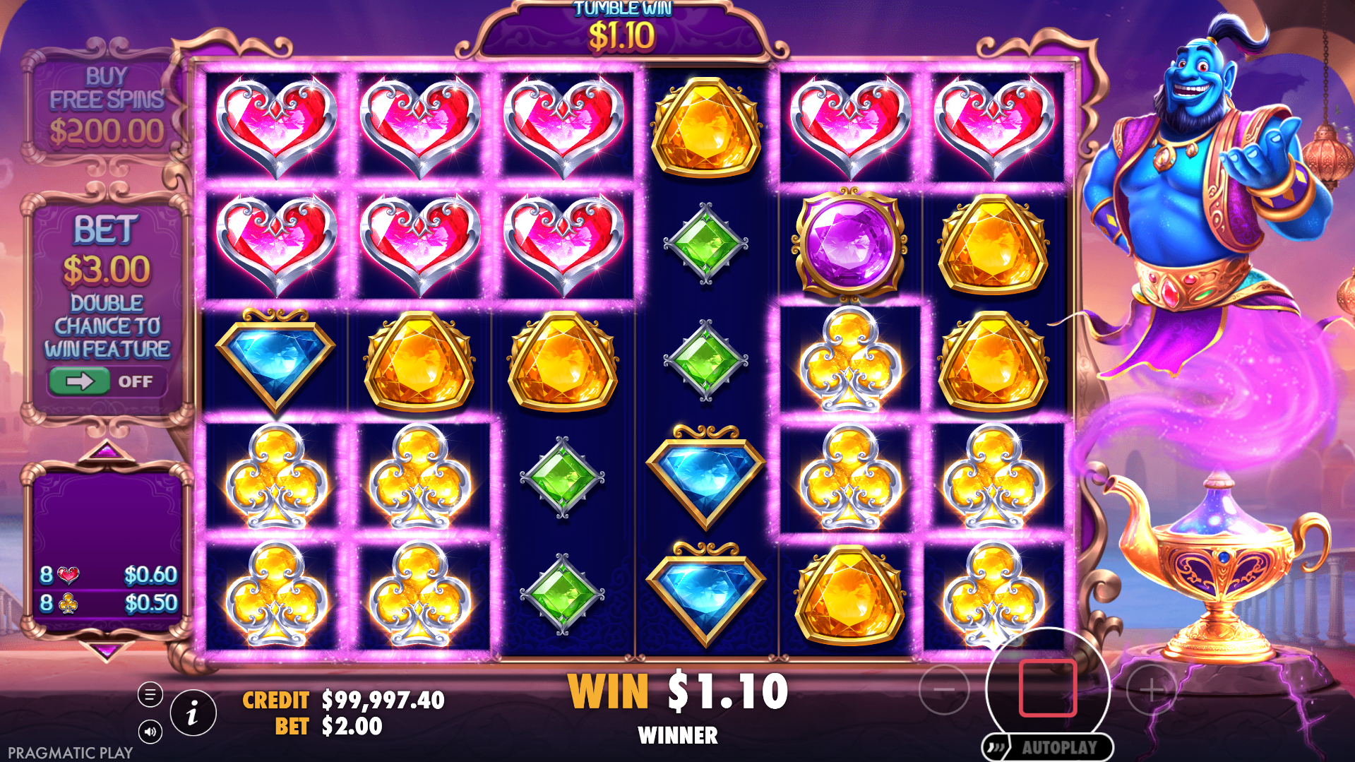 Land 8 or More Matching Symbols, Anywhere Within the Game Grid to Win