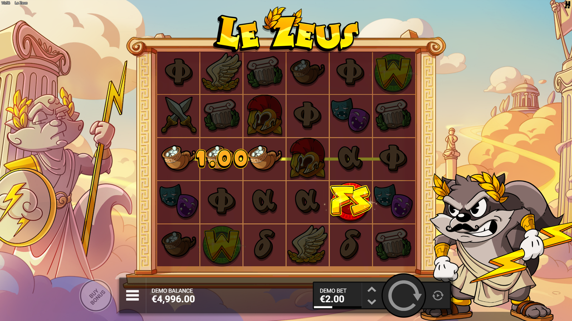 Le Zeus Offers Players 19 Fixed Paylines