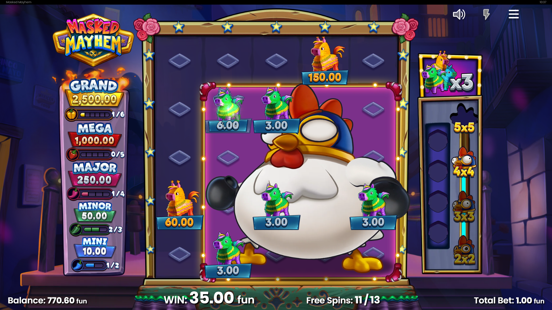 Masked Mayhem Free Spins Play