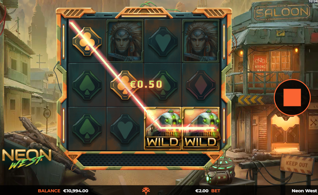 Neon West Offers Players 20 Fixed Paylines
