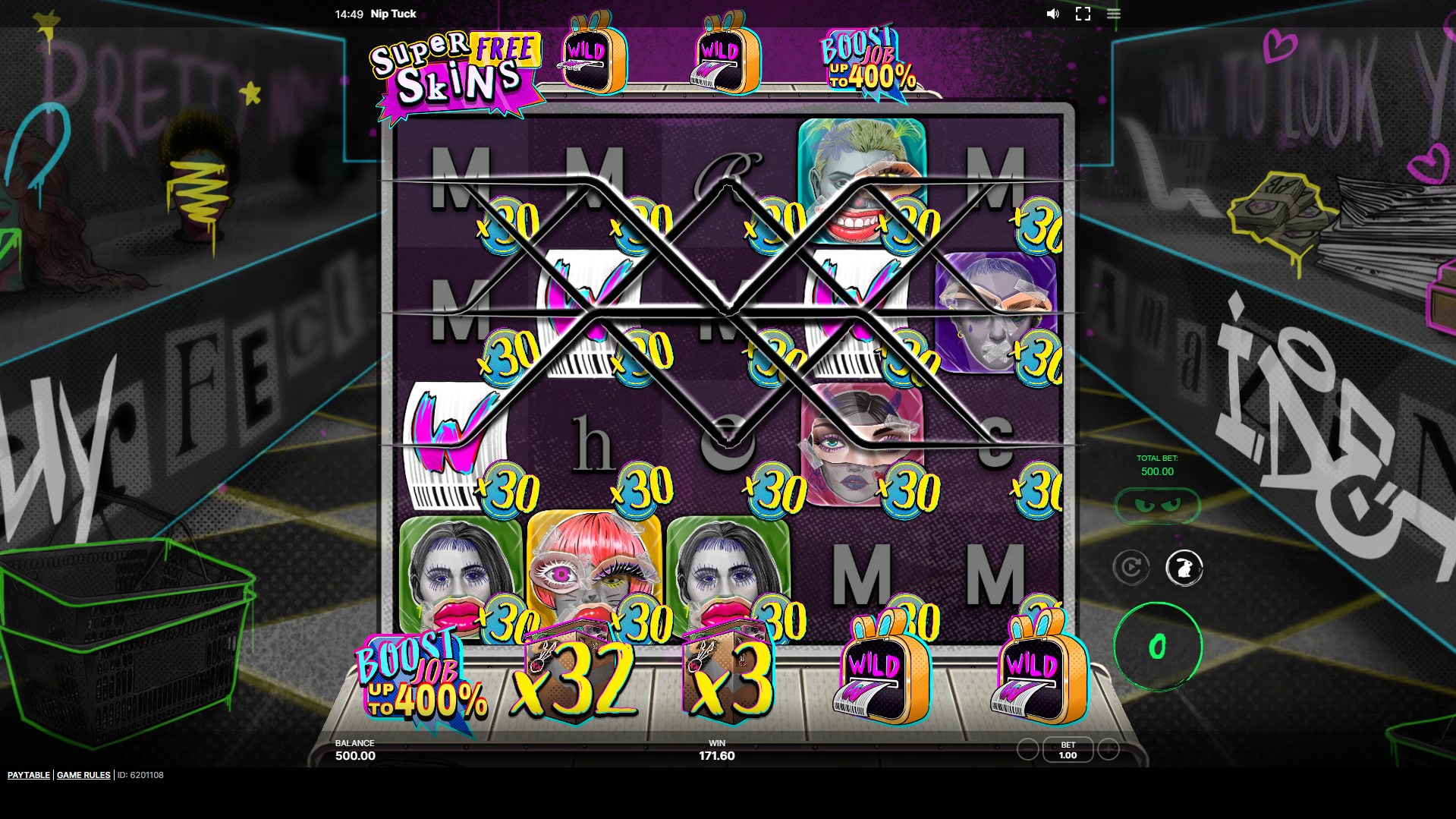 Nip Tuck Super Free Skins Bonus Play