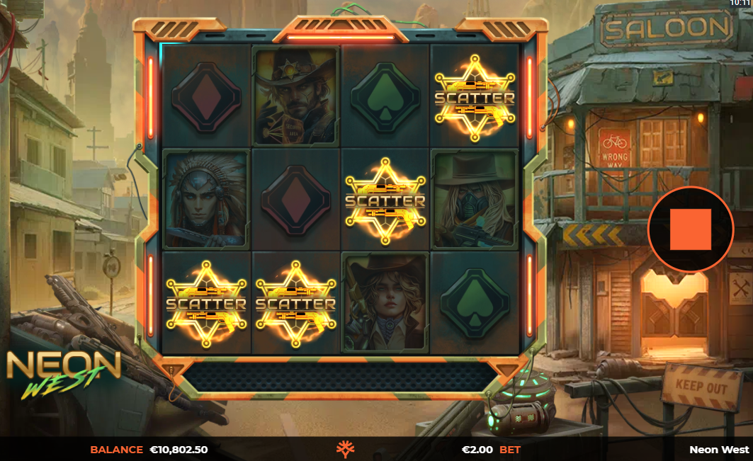 Land 3 or 4 Scatters to trigger the Choice of 2 Free Spins Bonus Rounds or the Trail Bonus